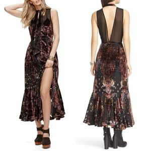 Free People Hands to Hold Velvet Burnout Maxi Dress